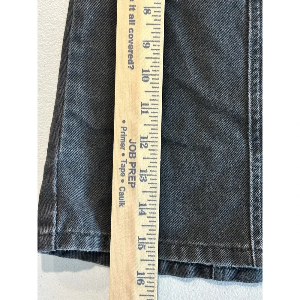 Urban Outfitters BDG Size S Black Denim Snap Button Front Mini Skirt‎ Pockets